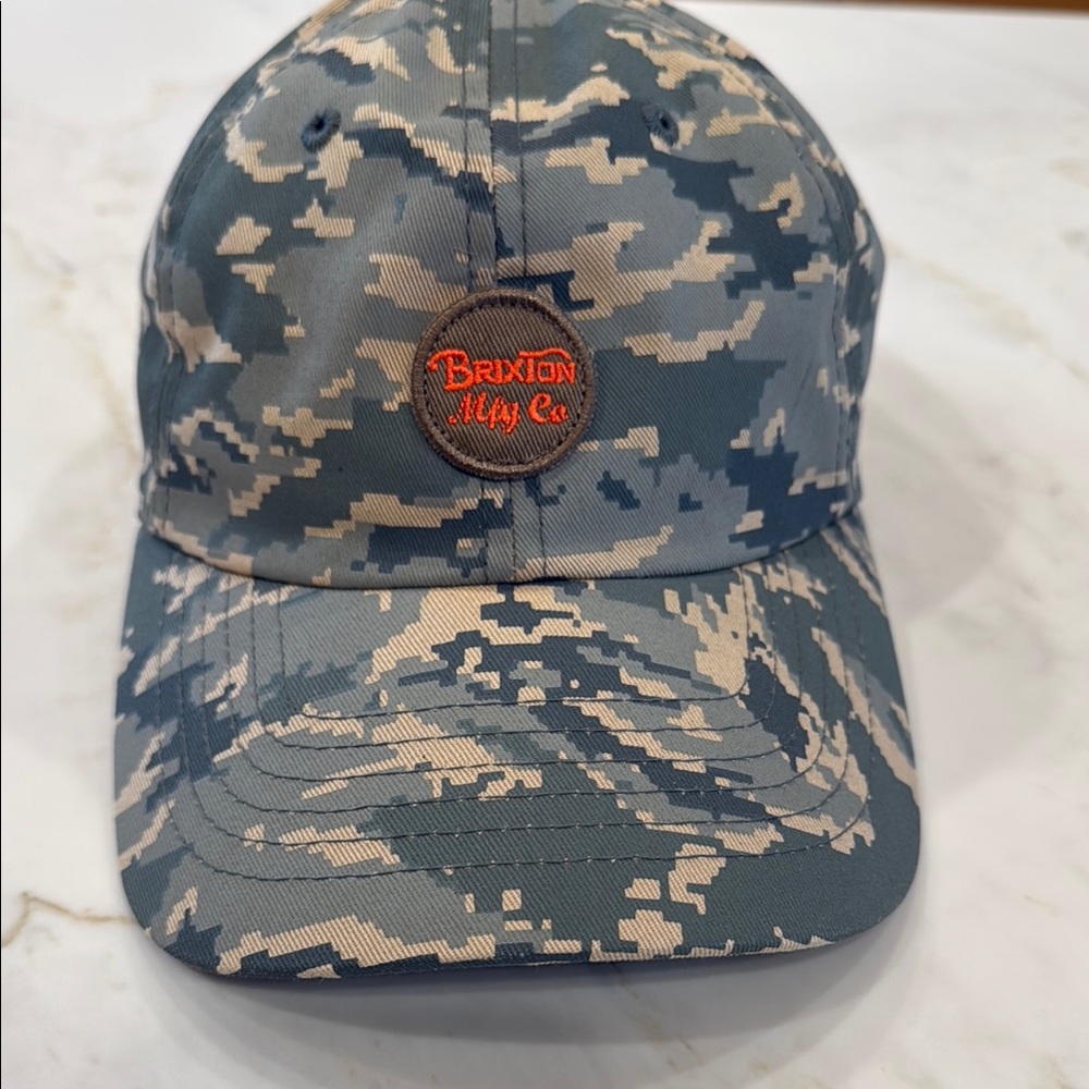 Brixton Camo Hat with Orange Logo